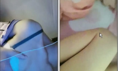 Female college students in the dormitory real life, college girls in their own beds to perform not dare to imagine the big show, not dare to speak, afraid of being found by the roommate