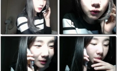 Korea pure high value goddess level beauty fruit chat, rare to see the three full leakage