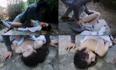 ละครล่าสุด "หางแถว" ชายใจร้ายสะกดรอยตามหญิงสาวสวยบริสุทธิ์บนเส้นทางป่าและโดนอึ๊บทันทีหลังเป็นลม