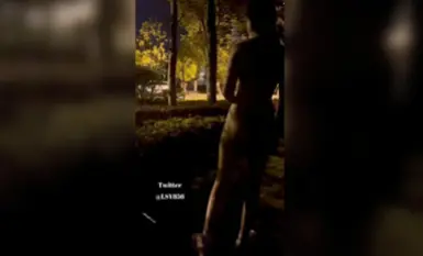 The latest Twitter 7 popular Laurie female main reveals private photos outdoor field battle naked roadside beautiful ass cutting back into the popping Lin Shuyi (8)