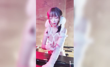 High-end ACG industry goddess exploding machine girl ▌Meow Xiaoji ▌three point full exposure "Ninjitsu" full of positive energy Bump exciting cherry fresh white tiger (1)