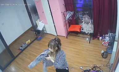 2023 Newest Hacker Hacking Home Camera Sneak Peek Pop Collection Little Brother Standing Without Condom Screwing Daughter-In-Law's Pussy Cum Runs All Over The Place (19)