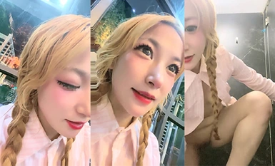 和幾個舔狗線下見面，火鍋店內開干，【喬寶快噴啊】，廁所大炮，酒吧和戶外自慰噴水，真是膽大包天 (3)