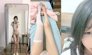 A 05 year old student girl, looks like Wang Xinling, [sexy long legs] Gulu-Gulu Bear, pussy pink pussy flowing, slim figure tickles the heart (6)