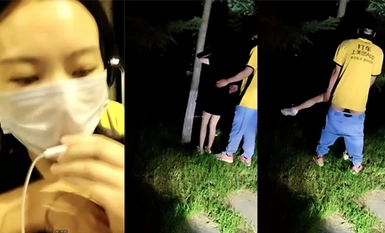 Newcomer Miku, Situated in Jiangxi, [Charming Rebel Character], Outdoor Hookups, Takes Little Brother of Meituan Delivery, Drills Into Little Tree Grove to Fuck (6)
