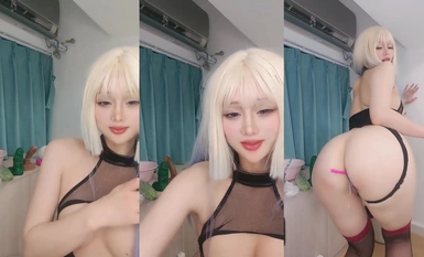 The best boobs charm demon anchor @甜甜醬(婢女)尺度福利秀第五彈（1）