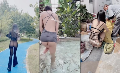 Selebriti Internet yang sangat terdedah @Qianqian (Gi9zA) koleksi paparan foto peribadi standard (1)