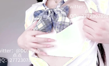 Dot JK White Silk Plaid Skirt (2)