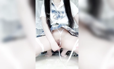 Dot JK White Silk Plaid Skirt (1)