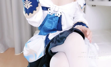 Misaki Suzuki (Misaki Suzuki) Hara God COS Collection - Hara God Barbara white silk single masturbation