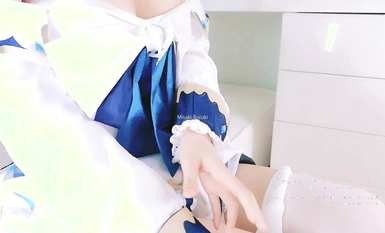 Misaki Suzuki (Misaki Suzuki) Hara God COS Collection - Hara God Barbara white silk single masturbation