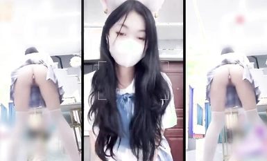 Soft bud sweet girl erotic anchor [kitty], good little cute main is a contrast, campus goddess pure appearance, private contrast lecherous