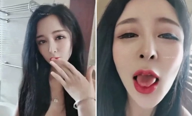 「我要吃雞吧」蛇精臉美少女【迷人蔓CC】和富二代在高檔酒店約炮，先玫瑰浴洗干凈逼逼再床戰，全程主動太騷了