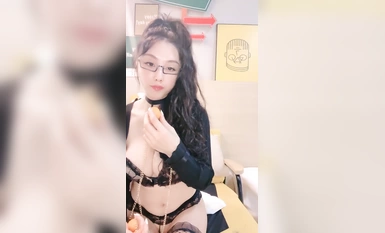 하얀 피부, 아름다운 다리, 최고 수준, 요구르트 (8)