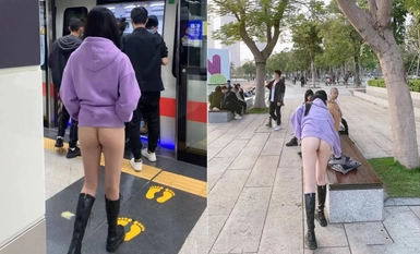 トップコント女神（ナナの愛の館）最新暴露チャレンジ、混雑するショッピングモールの地下鉄の前でこっそり、緊張と興奮！スーパー・コントラスト・コレクション (1)