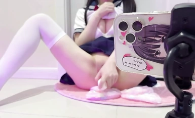 Creamy skin pure desire system beauty girl (Cai Xiao Xiong〗surface well-behaved cute girl behind the scenes is a small slut Big long legs girl pure and sexy and coexist collection (2)