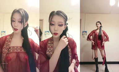 New Collection~Passionate Dance Royalty [Mirror Treasure] Long Legs Black Silk One Horse~Super Top Seductive Dance~ (8)