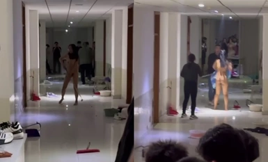 Hari ini, seorang pelajar kolej perempuan dari Jining Normal University di Inner Mongolia menanggalkan semua pakaiannya dan membuat kekecohan besar di bangunan asrama lelaki, menyebabkan ramai guru hilang kawalan.