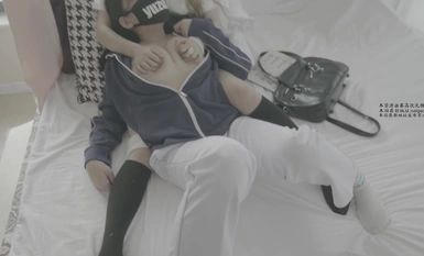 Yuzuki photoshoot white tiger lily girl with two-headed dragon playing with a new play