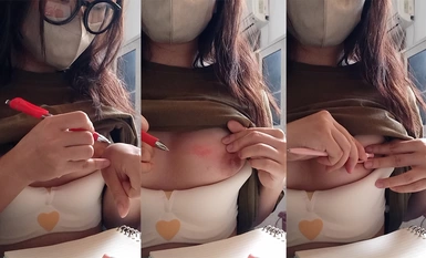 Eyeglasses girl @jiaojiao ruler selfie mini collection (1)