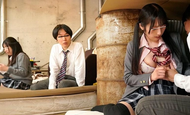 HUNTC-002 The secret base I built has turned into a room to kill time and get laid! A good looking guy brought the hot girls, serious girls, and the madonna of his dreams from his class! And they're all...