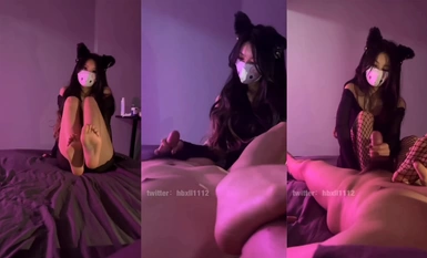 Twitter hoa vũ trang nhỏ lolita (hbxll1112) thủ dâm + vớ footjob (1)