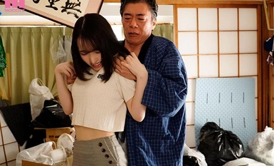 MIAB-156 Uniform girl who got her nipples rubbed by a thick old man in a garbage room, drooled over, tongue kissed, and got 20 rounds of Nakadashi with a piston.