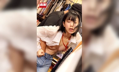 116NHDTB-90402 접객 중 얼굴이 붉어지는 아르바이트생 15 헌옷가게의 예민한 아가씨