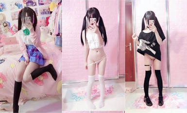 The innocent and contrasting little bitch Twitter loli "Cai Xiaoxiong" benefits, how can this cute and well-behaved little sister be so hot? Xiantian Baihu’s tender pussy inserts white juice by herself [Part 1] (3)