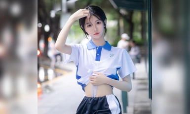 A pure little beauty with good looks and figure