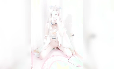 Twitter, kontras muktamad, Loli Xiaoling-chan (Nai-chan), menyentuh dan memasukkan pukinya, BB merah jambu super dan lembut, tiga bom 01X.LJ (3)