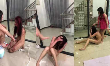 Bullying between mental girls, being stripped naked and beaten, it hurts to watch