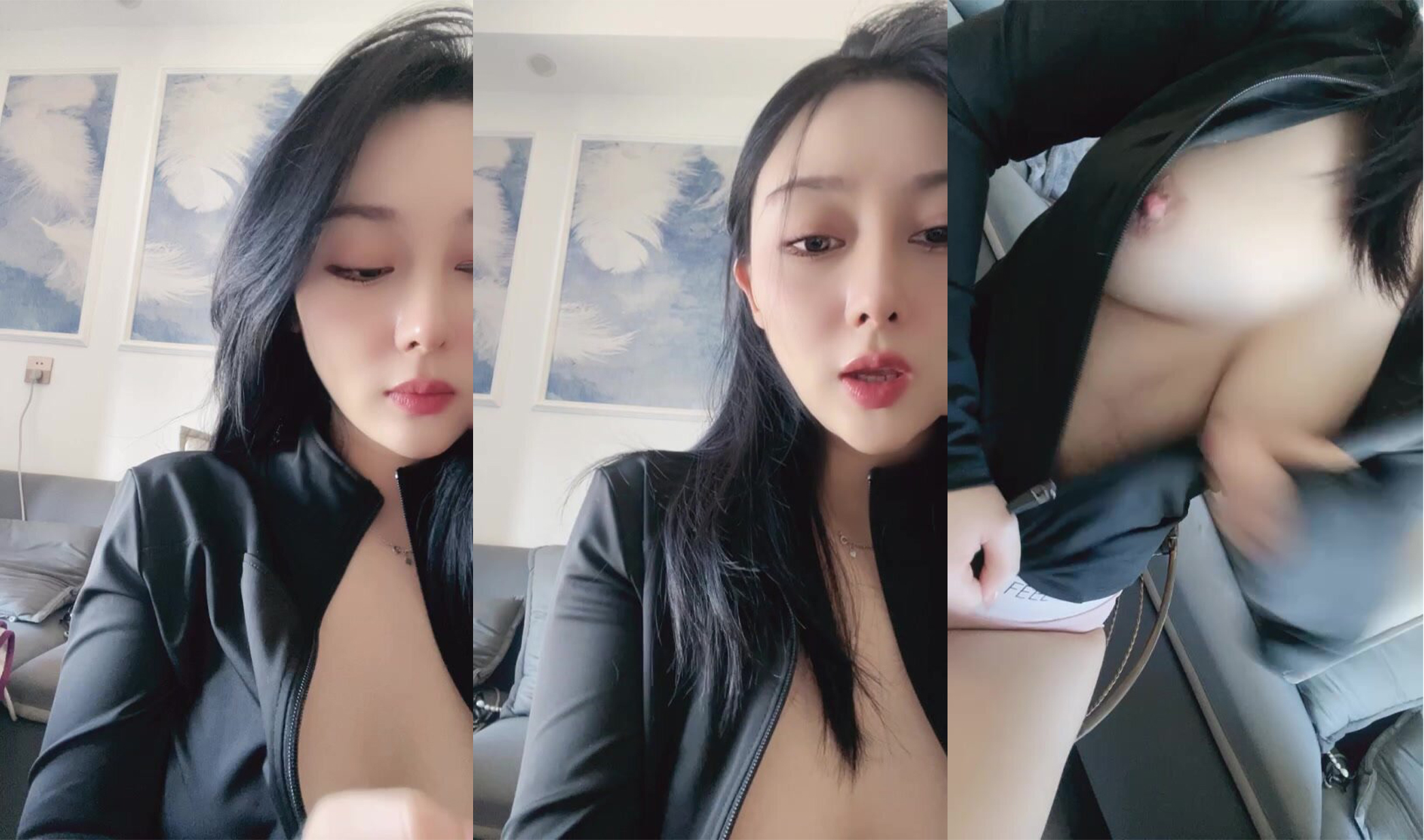 섹시 미인 인터넷 연예인 여신 [코코]는 몸매가 좋은 가슴을 벗고 질을 작게 드러내며 다리를 벌리고 문지르며 사람들을 멈추고 싶게  만듭니다. - AVJB