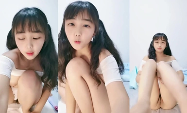 Young student girl with twin ponytails [Donut] spreads pussy and masturbates pink tender abalone (9)