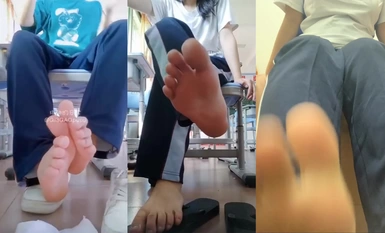 Footjob of a young goddess [Xiao Qiqi Wenwen] A collection of 26 cute footjobs with beautiful legs and feet (21)