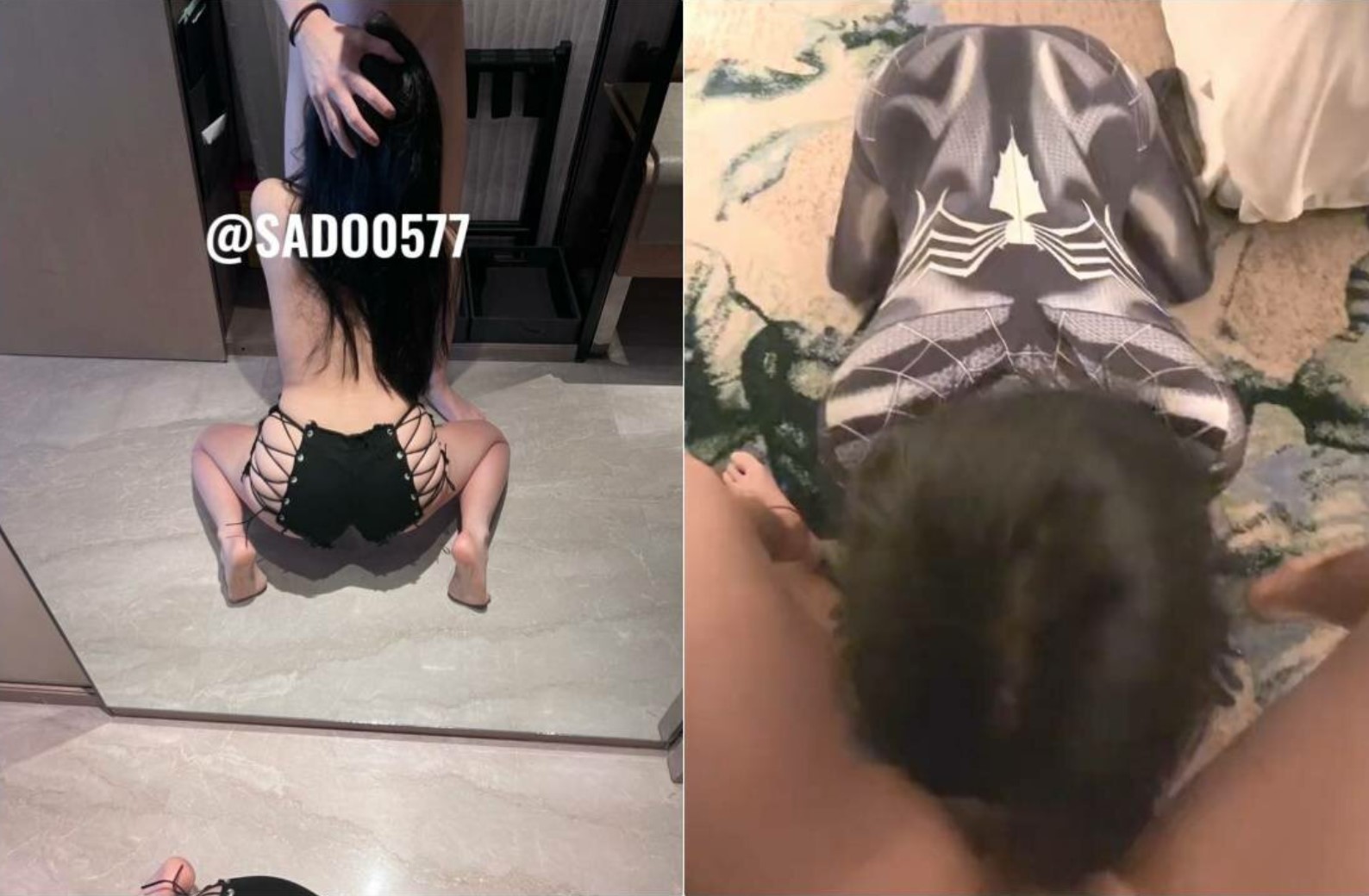 아내의 관능적인 각선미 드러냄