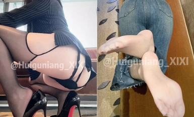 Wanita elegan S di Twitter Dewi pemerah jus kaki sutera "Xi Xi" menggosok zakar anda ke atas dan ke bawah dengan intensiti tinggi pada tapak kaki dan jari kakinya (1)