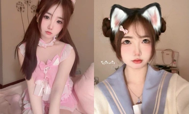 The latest October Twitter benefits, big breasts and beautiful pussy, the most adorable loli young girl [babyandbay] a rich man’s little bitch, masturbating to SM, so tender (1)