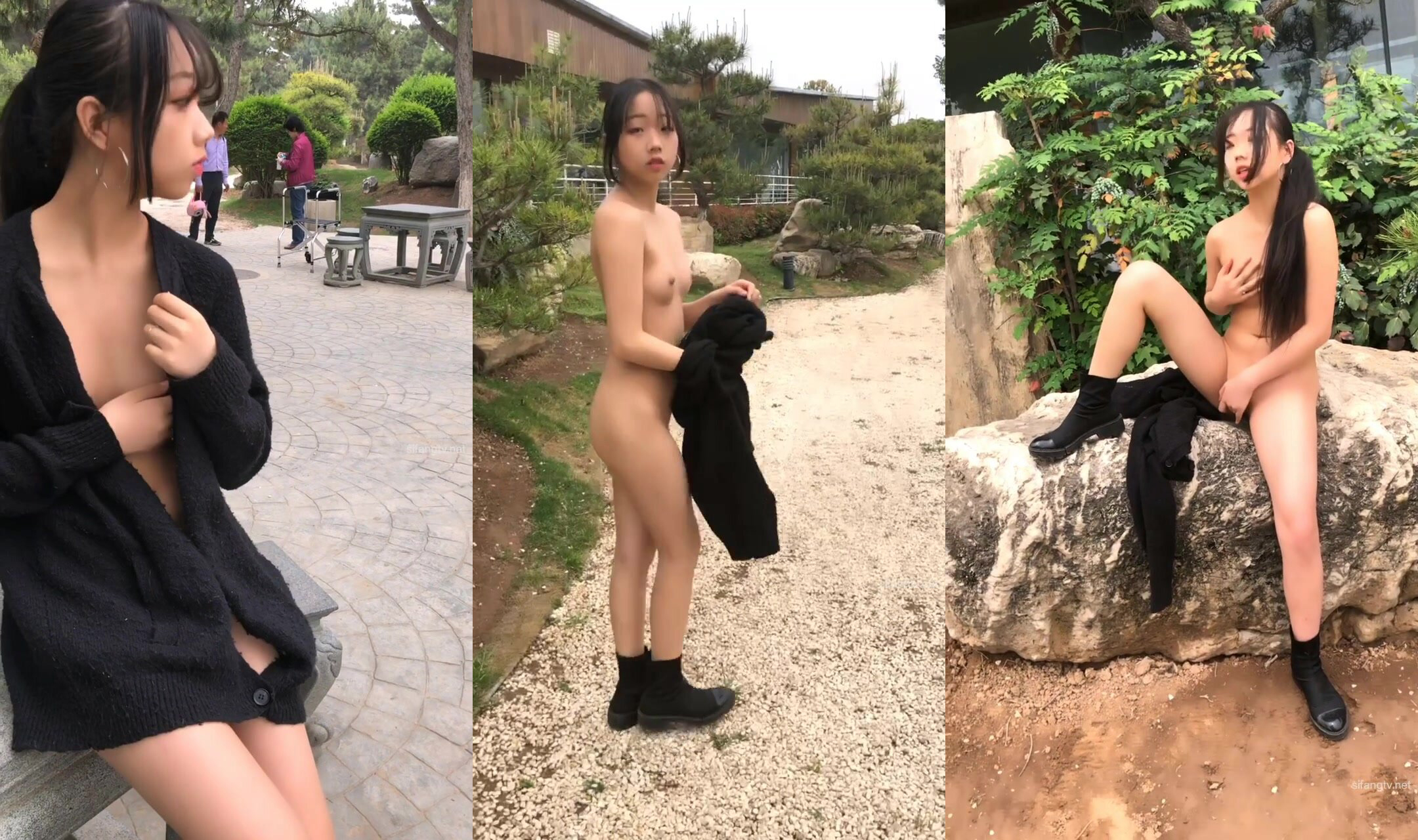 福利厚生～人前で全裸で通行人をいじめるチャレンジ～03 -AVJB