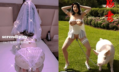 The latest October benefits! Twitter contrast female animal wife [Slut Xin'er] large-scale view, exposed to eat chicken, lick eggs and suck sperm (1)