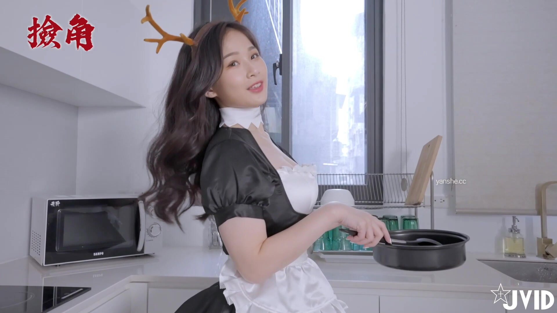 JVID Jiemi - Busty Fair-Skinned Secretaries Having Sex in Boss's House