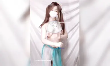 Twin Ponytails White Tiger Welfare Ji@Love Dancing Lamb Naked Dance (1)