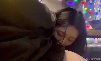 Korean Internet celebrity "ajpkkkk" with contrasting big breasts and slightly chubby body was filmed privately OF, masturbating and having white juice leaking out of her pussy, having passionate sex with her boyfriend at KTV [Collection] (1)
