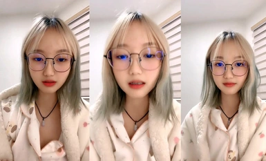 A very good-looking girl gets horny when she wakes up. She smokes in a stylish way. She interacts with her wolf friend to show off the new silicone dildo she bought. She gives a blowjob and plays with the close-up of her cunt, which is so hot.