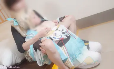 Fantia [CosplayBunBun] "No, no, no, I'm cumming" Sex with a pillow, nipples are played with and continuous pleasure climaxes