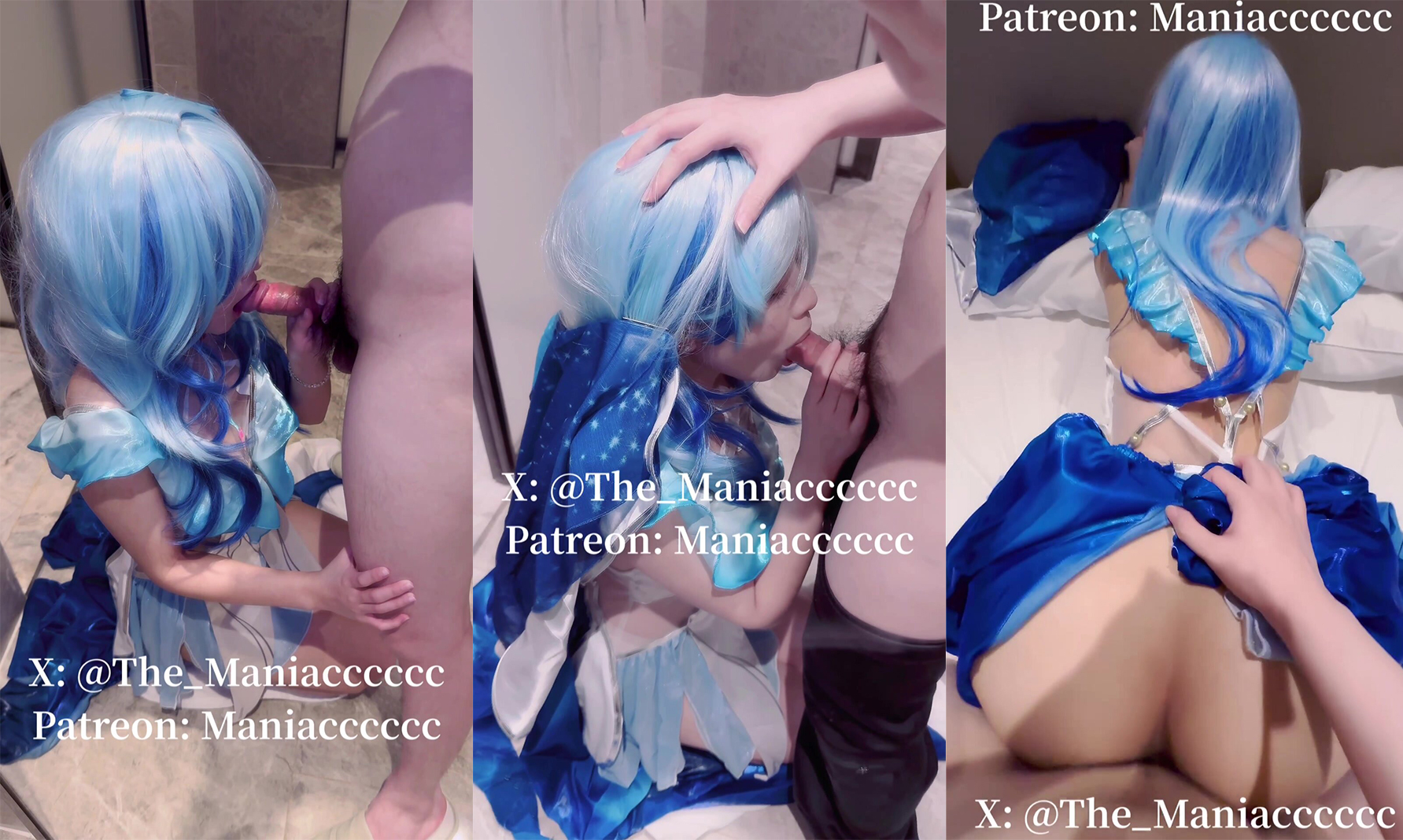 COS control ecstasy] Beauty Coser Collector Welfare Ji Pao Liang Master  Maniacccccc paid resource Mingchao The shore guard kneels in front of  the mirror for a blowjob, perfect rear entry 1 -AVJB