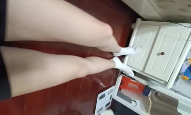 誉铭摄影学生足模裸足白袜玉足秀合集(6)