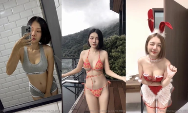 [Taunang bagong file ①] Post-00s Korean pure love couple "Zhenzhen" OF pure love private photo shoot, white tender loli student girl beauty, sexy fat ass model figure, walking electric small motor (4)