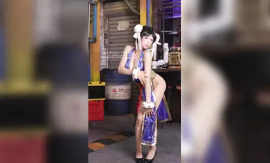 Bite a Bunny Ovo "Street Fighter - Chun Li" Peach Blossom Cheongsam