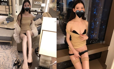 [Chloe Feifei on Weibo] The best beautiful legs goddess hotel - piggy skirt